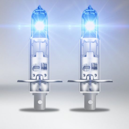 Coppia Lampadine OSRAM H1 12V 80W  P14.5s COOL BLUE BOOST 5000K HYPERBLUE  62150CBB-HCB duobox